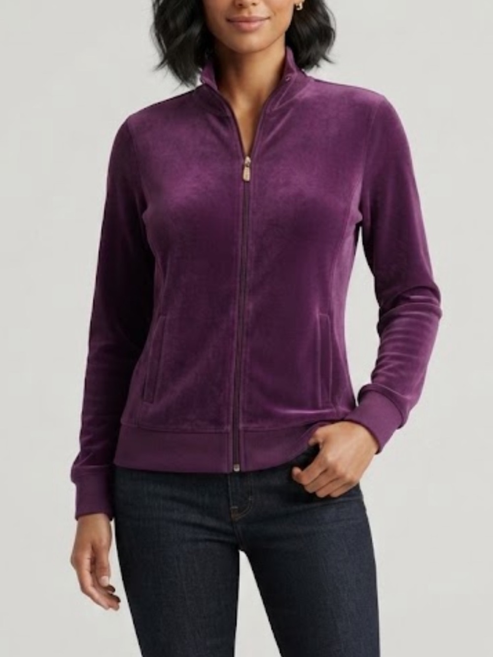 Vintage NY‎ Apparel Velour Jacket Purple